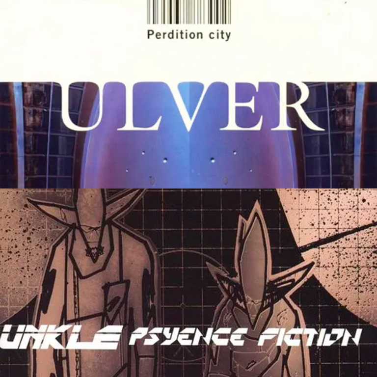 Comparativa visual entre Unkle Psyence Fiction y Ulver Perdition City, dos clásicos del trip hop