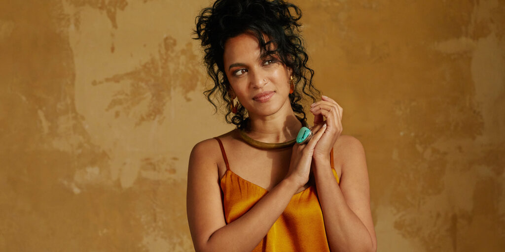 Retrato de la artista de jazz india Anoushka Shankar