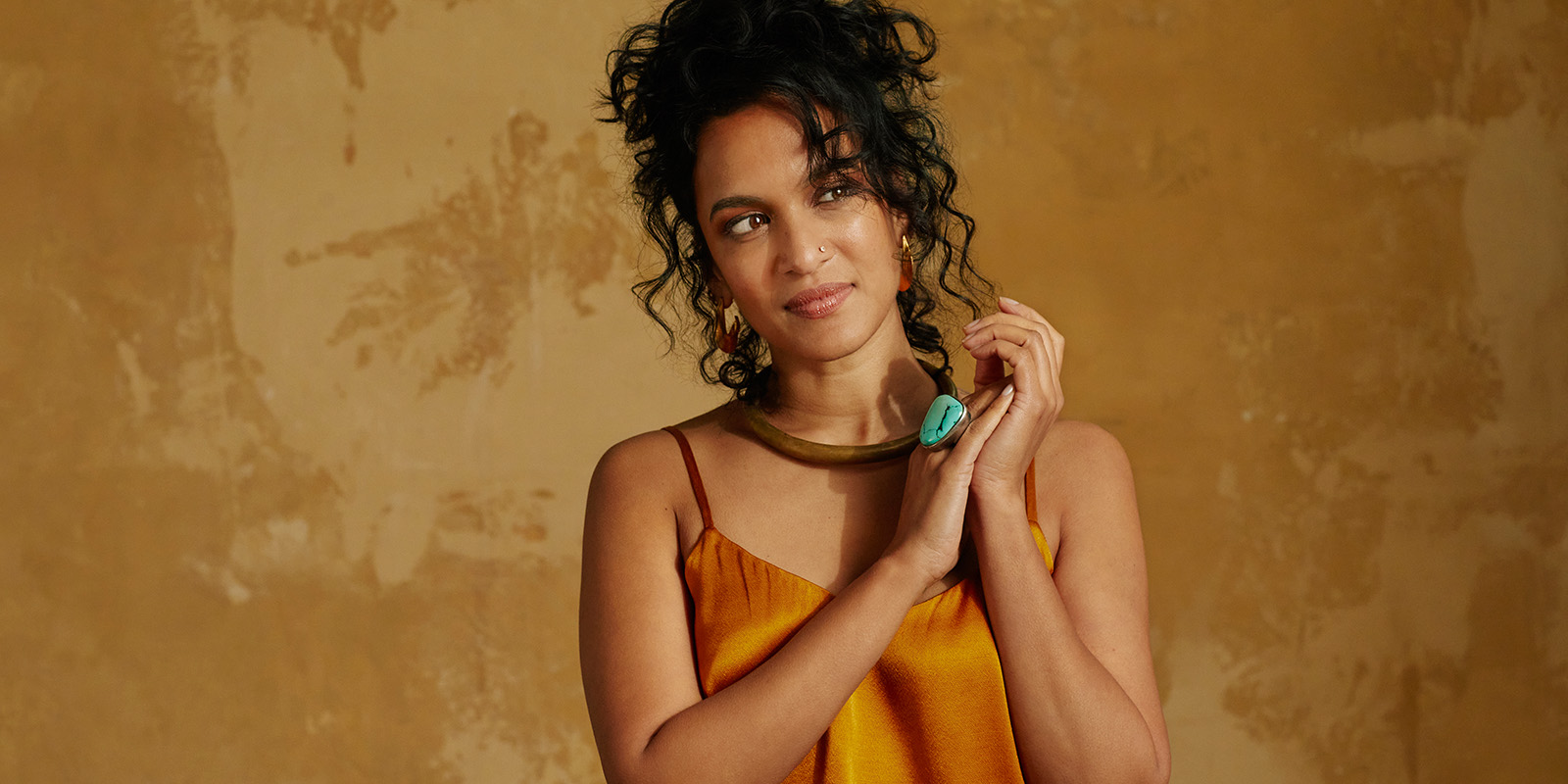 Retrato de la artista de jazz india Anoushka Shankar